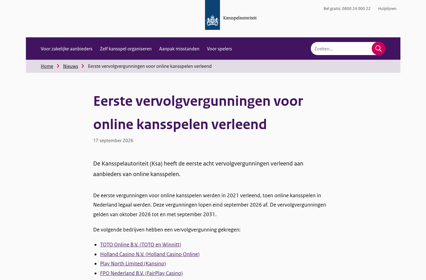 Gedateerd bronbeeld voor Bingoal