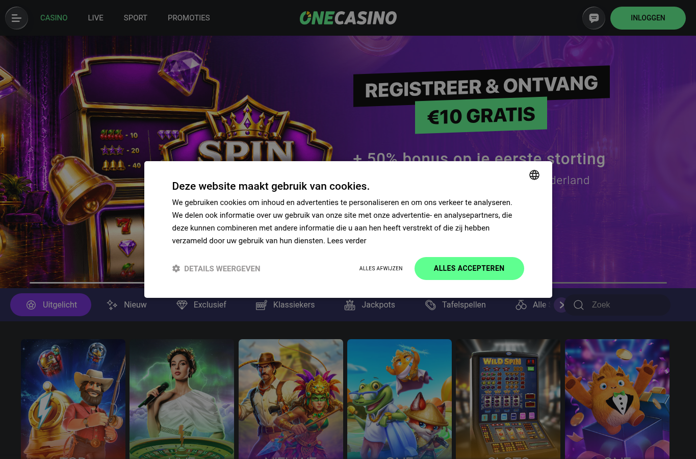 Gedateerd bronbeeld voor One Casino