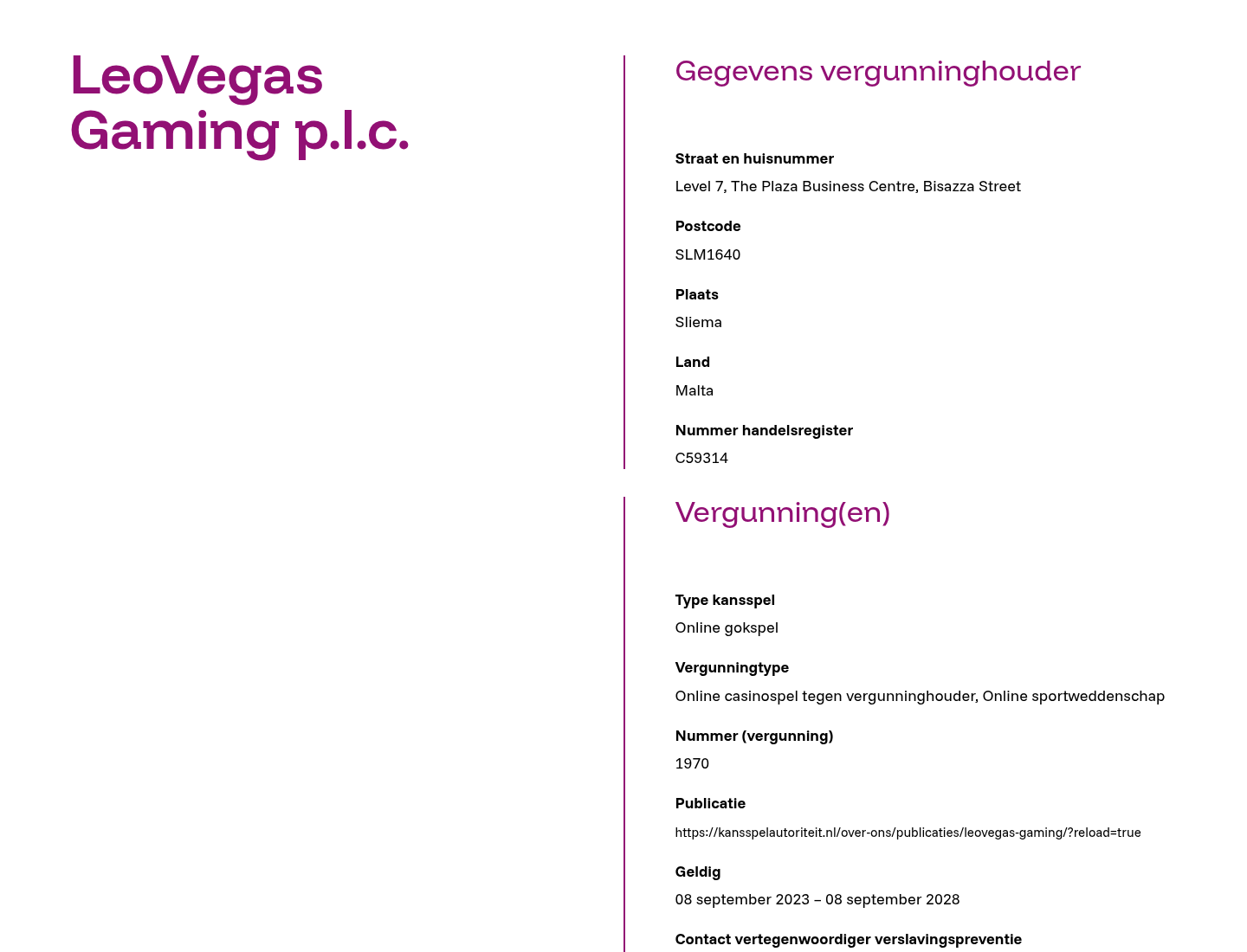 Kansspelwijzer-record voor LeoVegas Nederland