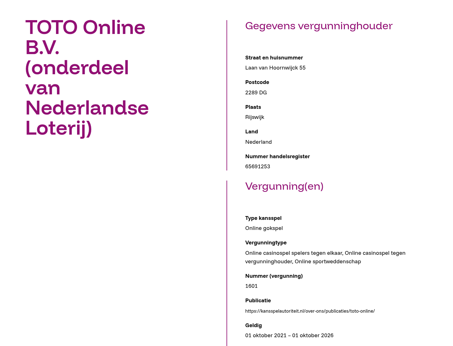 Kansspelwijzer-record voor TOTO Online